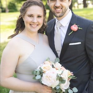 Desert Grey Bridesmaid Dress. Bill Levkoff Size 13. Worn Once!